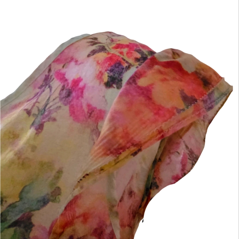 Laura Ashley cotton voile top with floral print size 14 - Picture 4 of 9